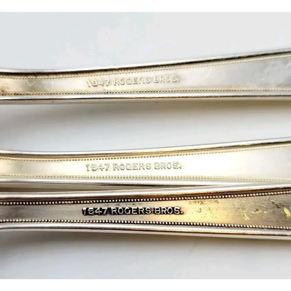 1847 Rogers Bros Ancestral Silverplate Set of 3 Salad Fork Discontinued